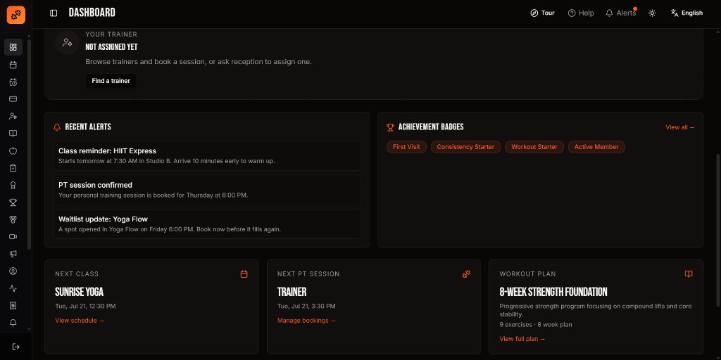 Alerts & upcoming screenshot